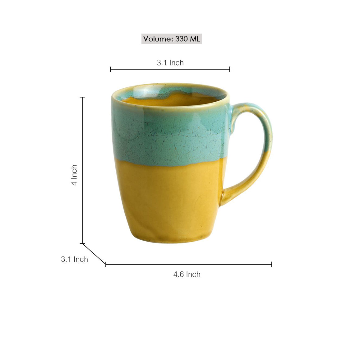 EXCLUSIVELANE 'River Rims' Studio Pottery Glazed Coffee Mugs In Ceramic (Set Of 2) - view 6