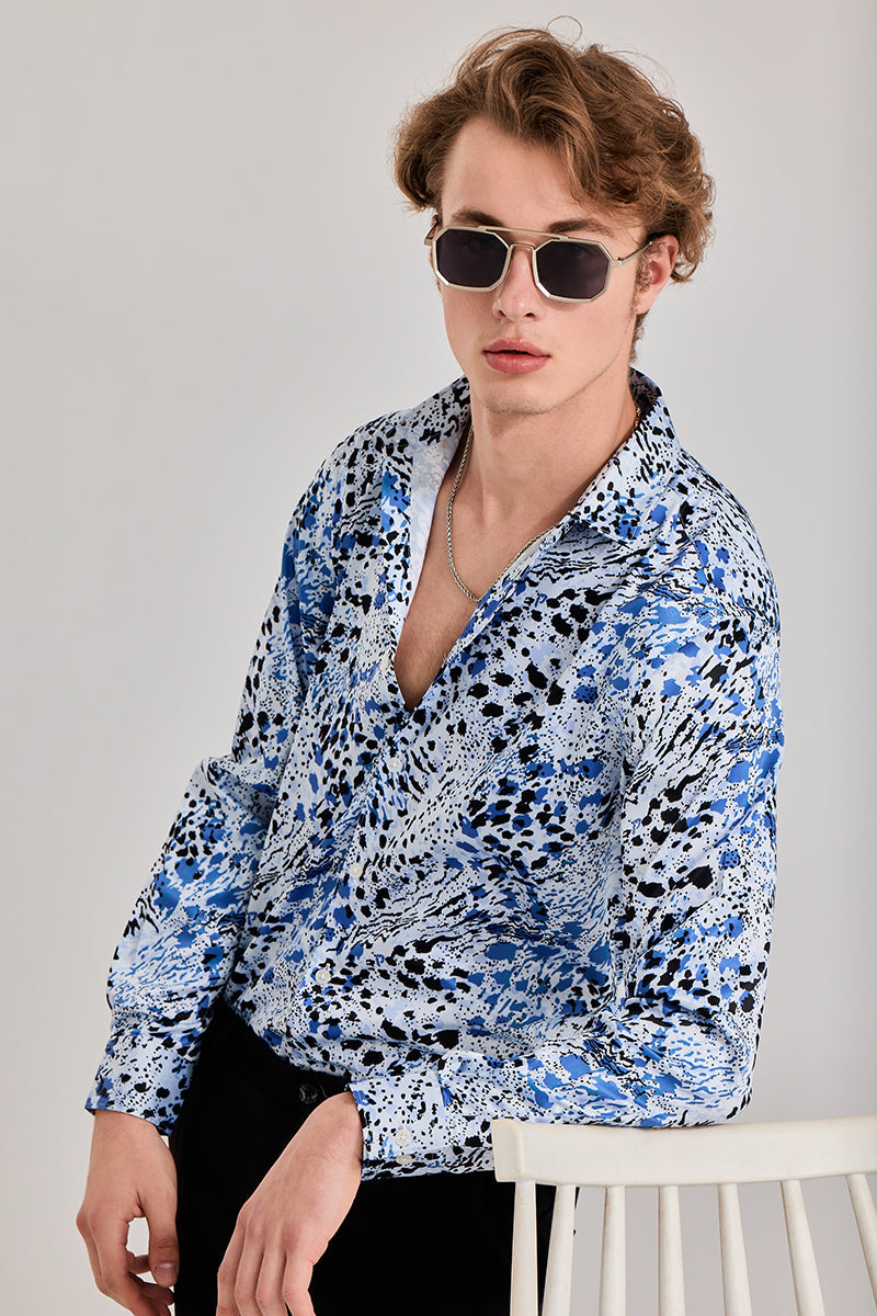 SNITCH Cheetard Blue Shirt - view 3