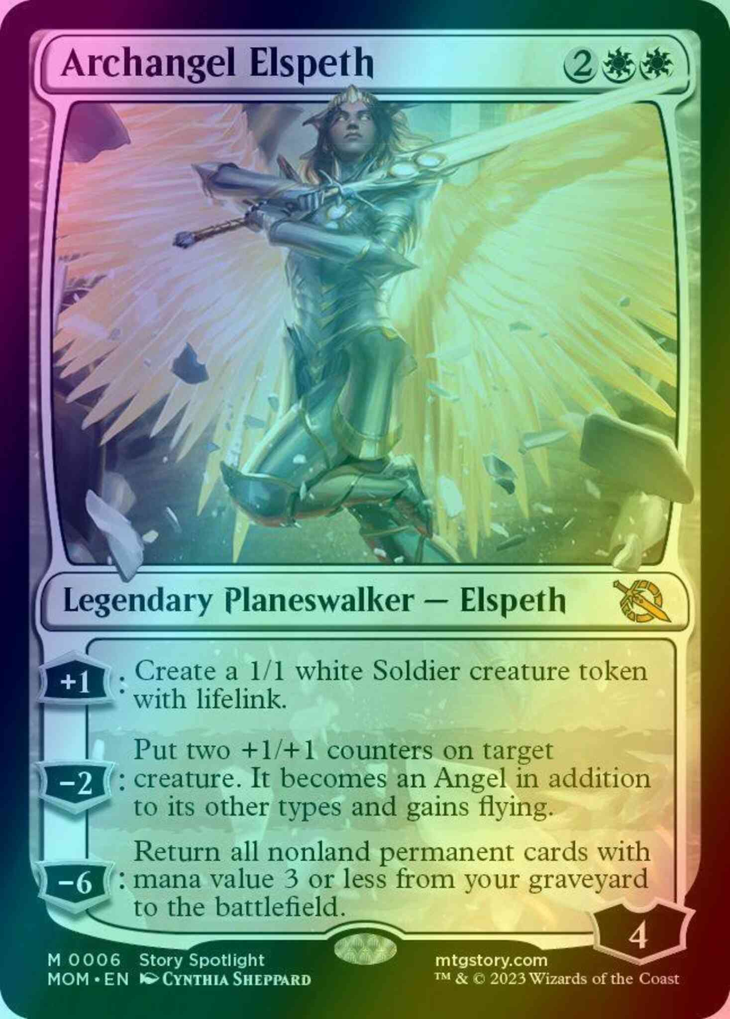 Archangel elspeth 6 – Magic Archangel Elspeth [6] [March of the Machine] [Foil]