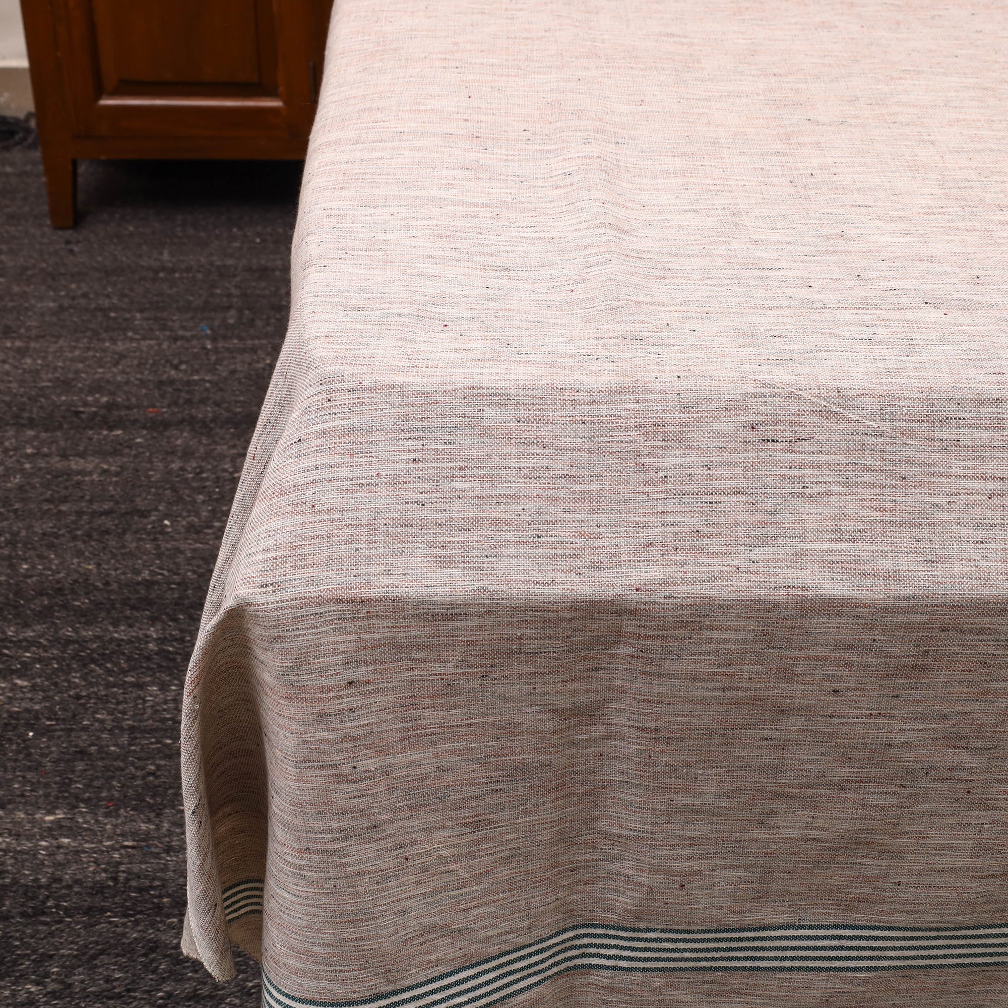 GWALIOR HANDLOOMS Beige - Plain Cotton Double Handloom Bed Cover (98 x 90 in) 30 - view 3