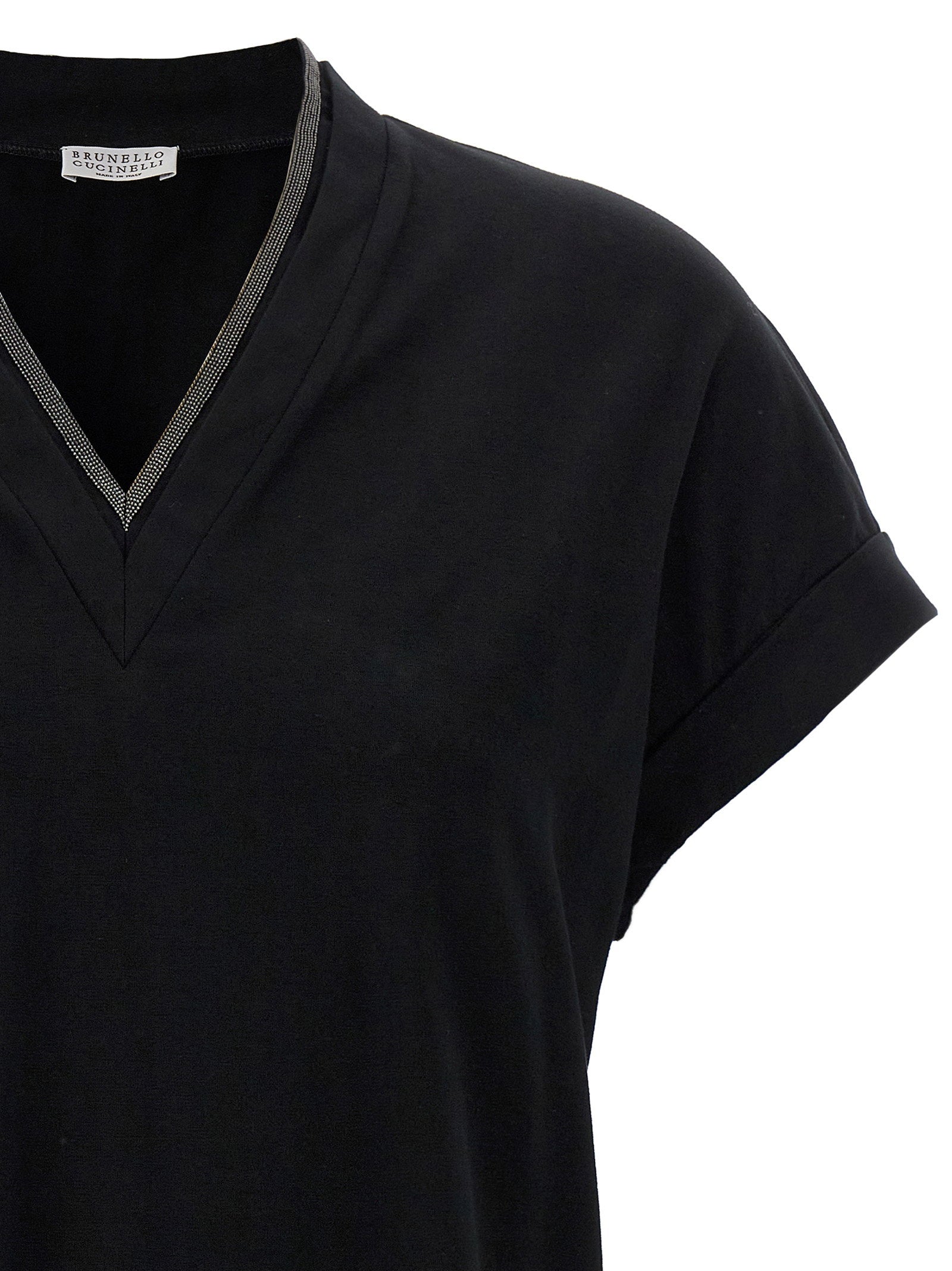 Brunello Cucinelli Monile T-shirt – 93% co, 7% ea - view 3
