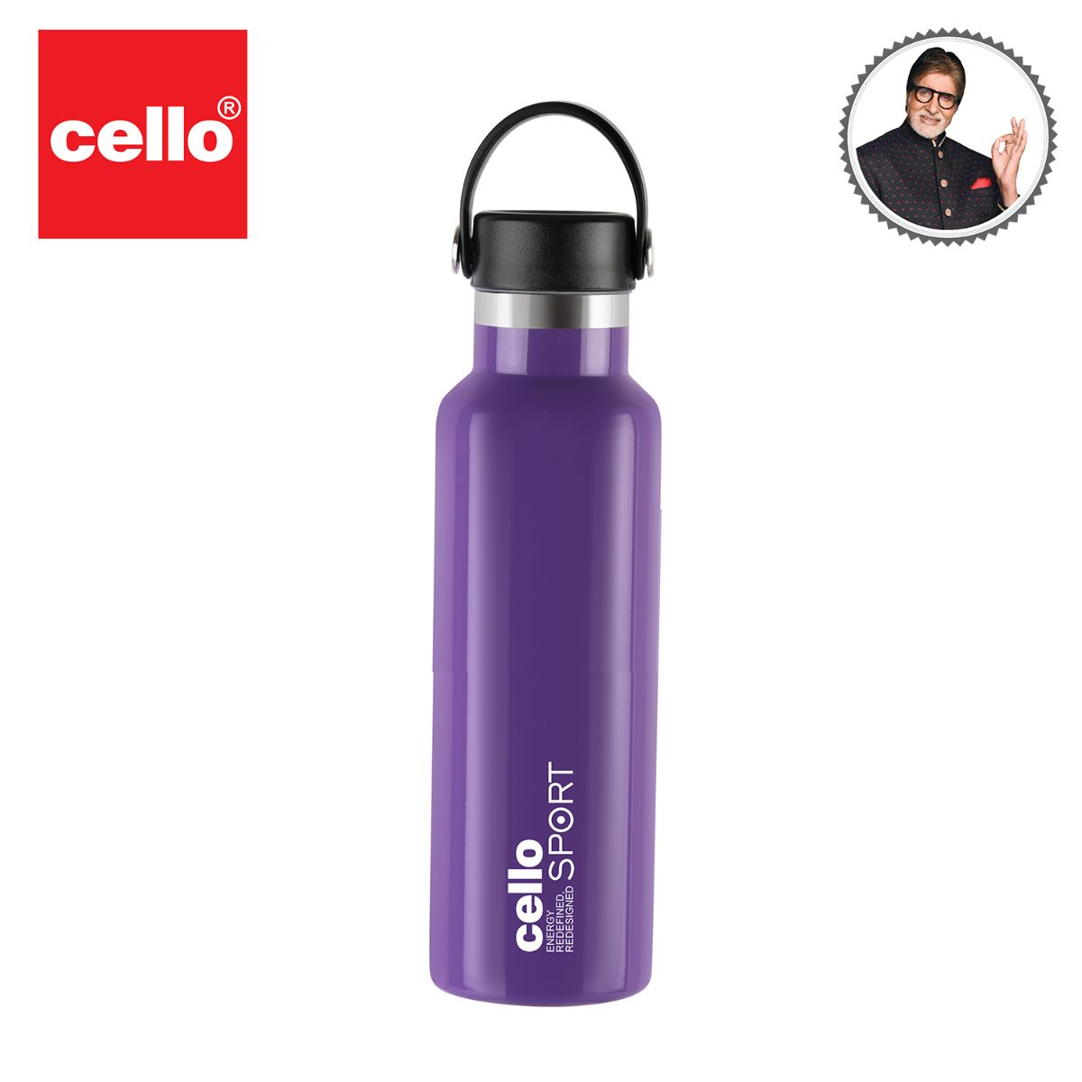 Cello Aqua Bliss Flask, Vacusteel Water Bottle, 800ml - view 34