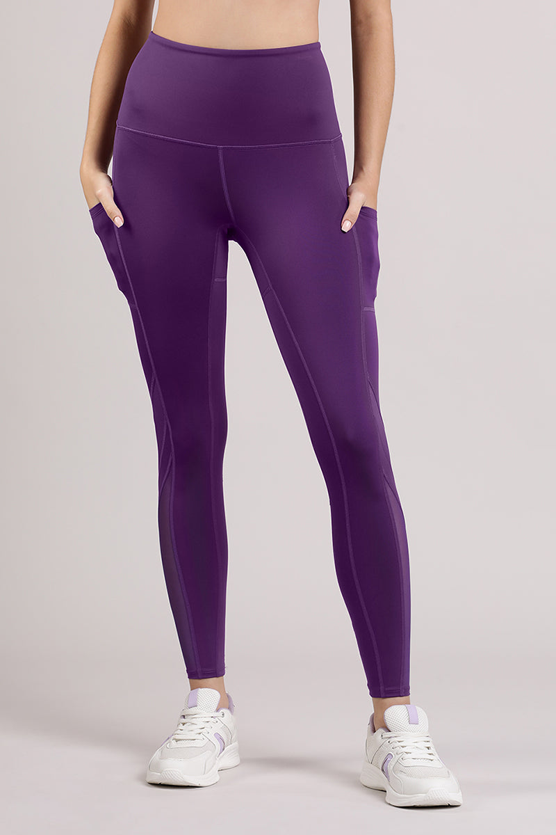 Amante Energize Panelled Tights - Imperial Purple