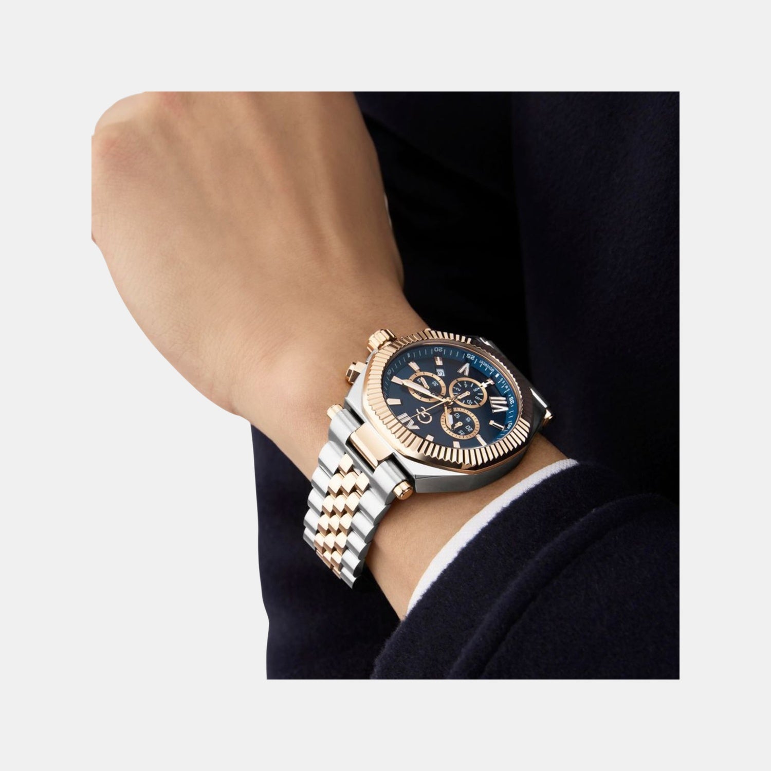 Gc Atlas Men Quartz Blue Dial Chronograph Stainless Steel Watch Z66002G7 - view 4