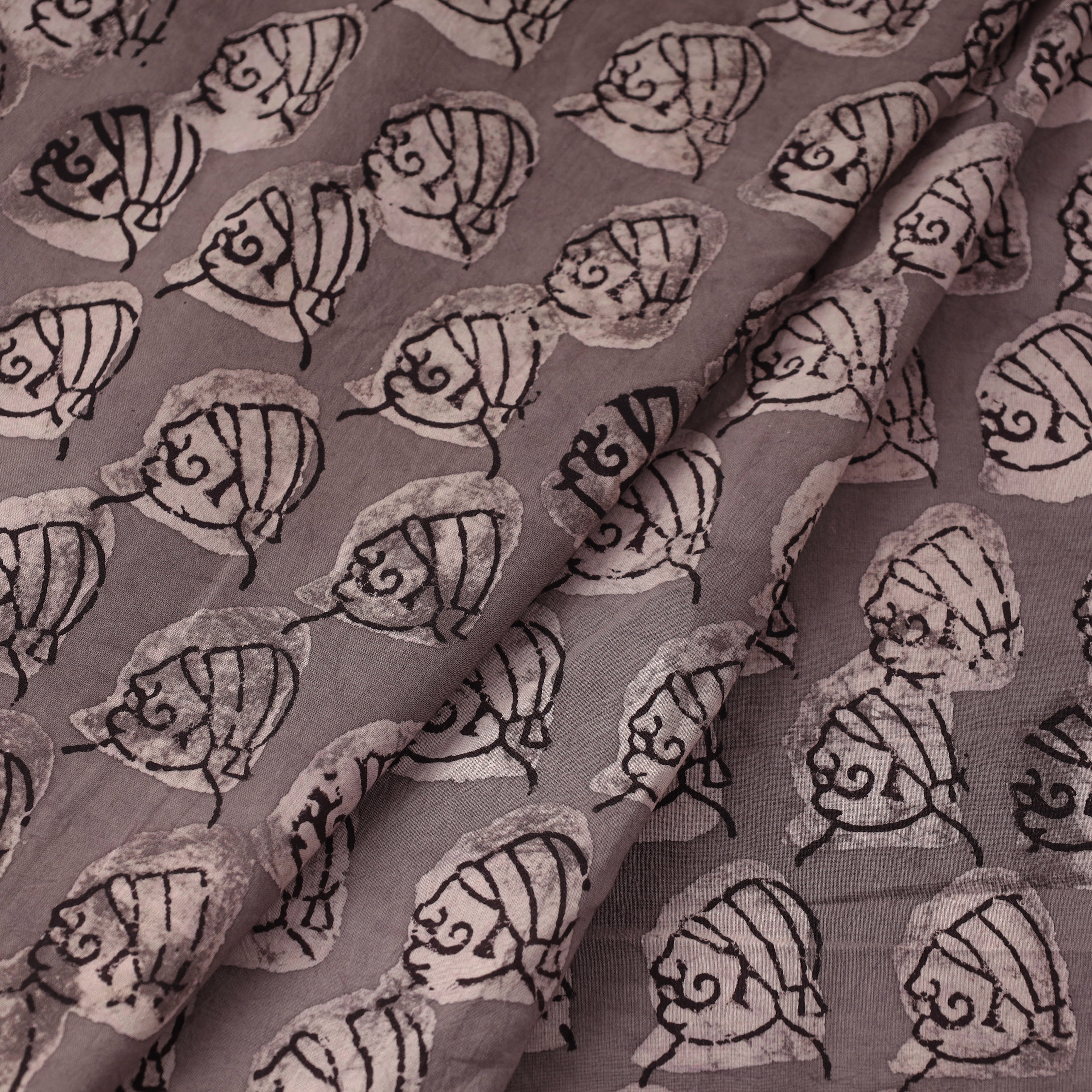 BINDAAS UNLIMITED Brown - Bindaas Block Printed Cotton Natural Dyed Fabric - view 2