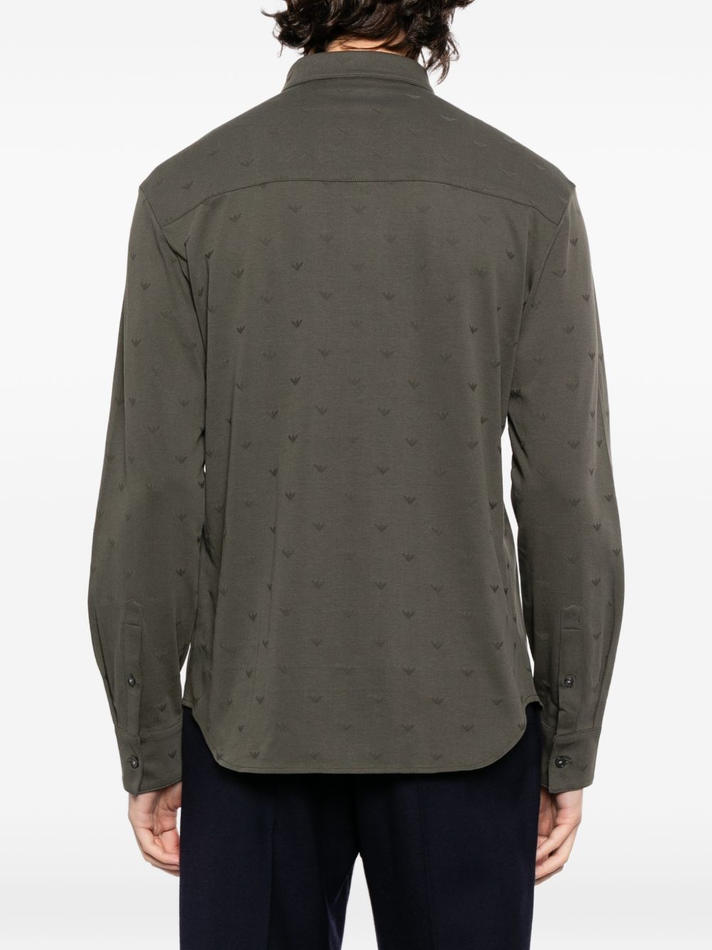 Emporio Armani Logo cotton shirt – 100% Cotton - view 5