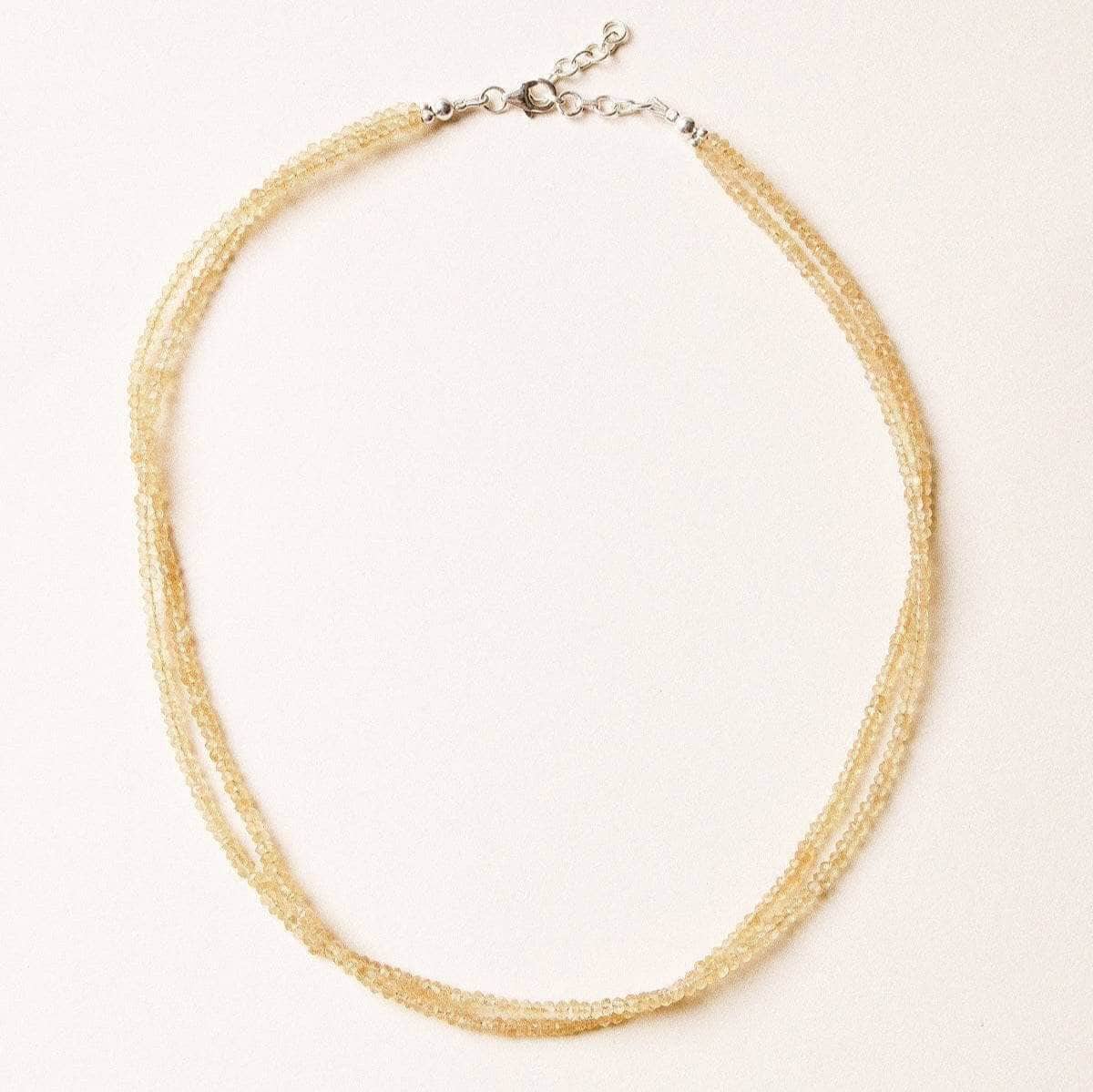Tiny Rituals Citrine Double Strand Bead Necklace - view 3