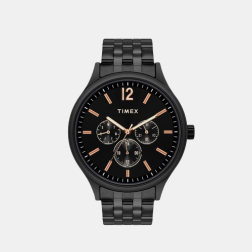Timex Fashion Men Quartz Black Dial Chronograph Stainless Steel Watch TWEG18405