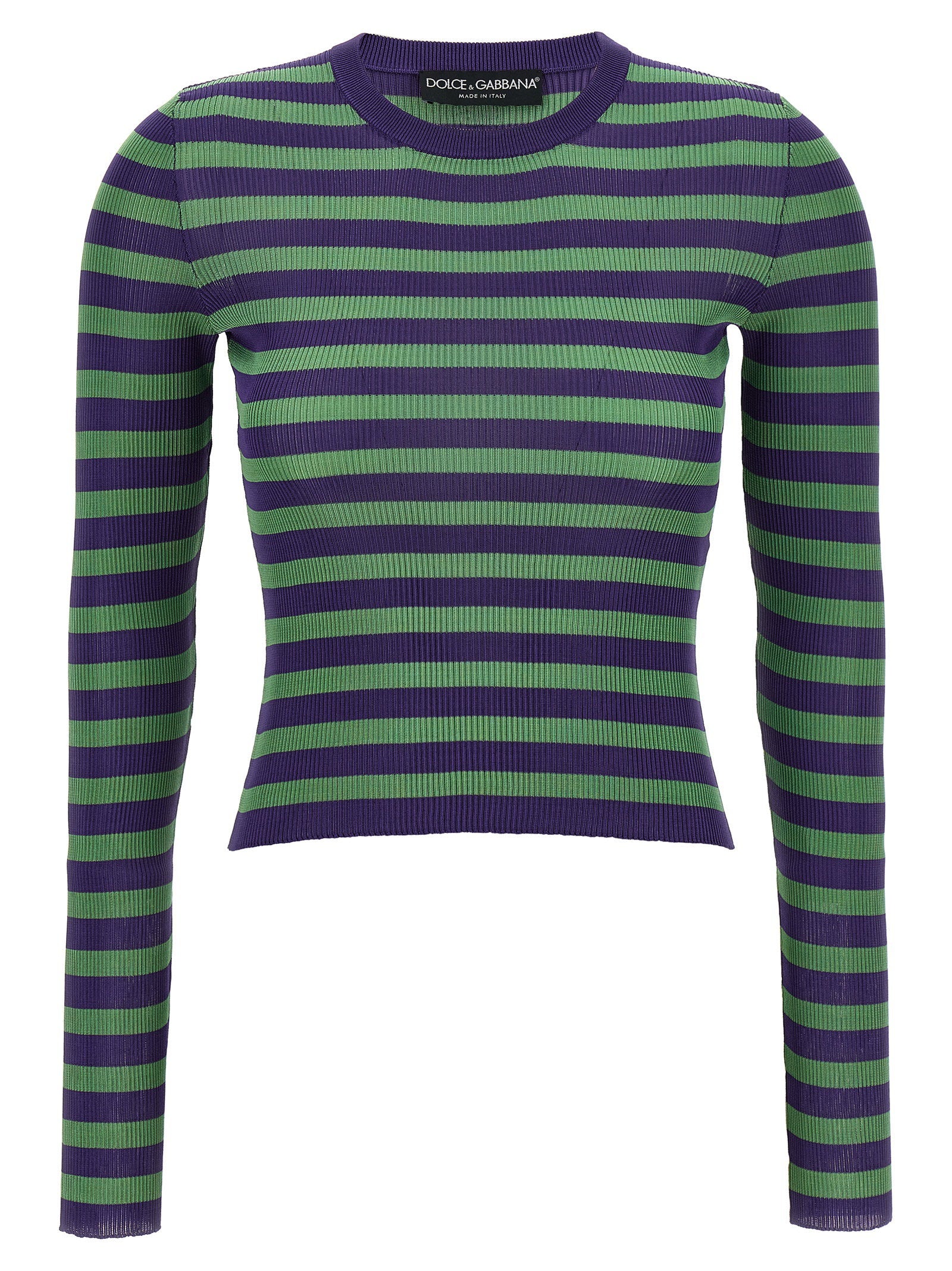 Dolce & Gabbana Striped Viscose Sweater – 100% viscose