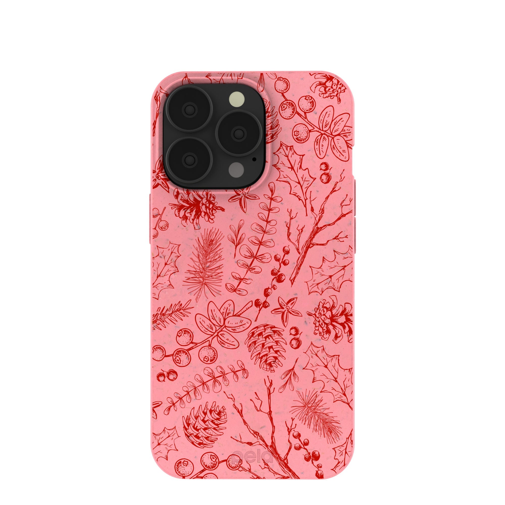 BlackTree Bubblegum Pink Festive Forest iPhone 13 Pro Case