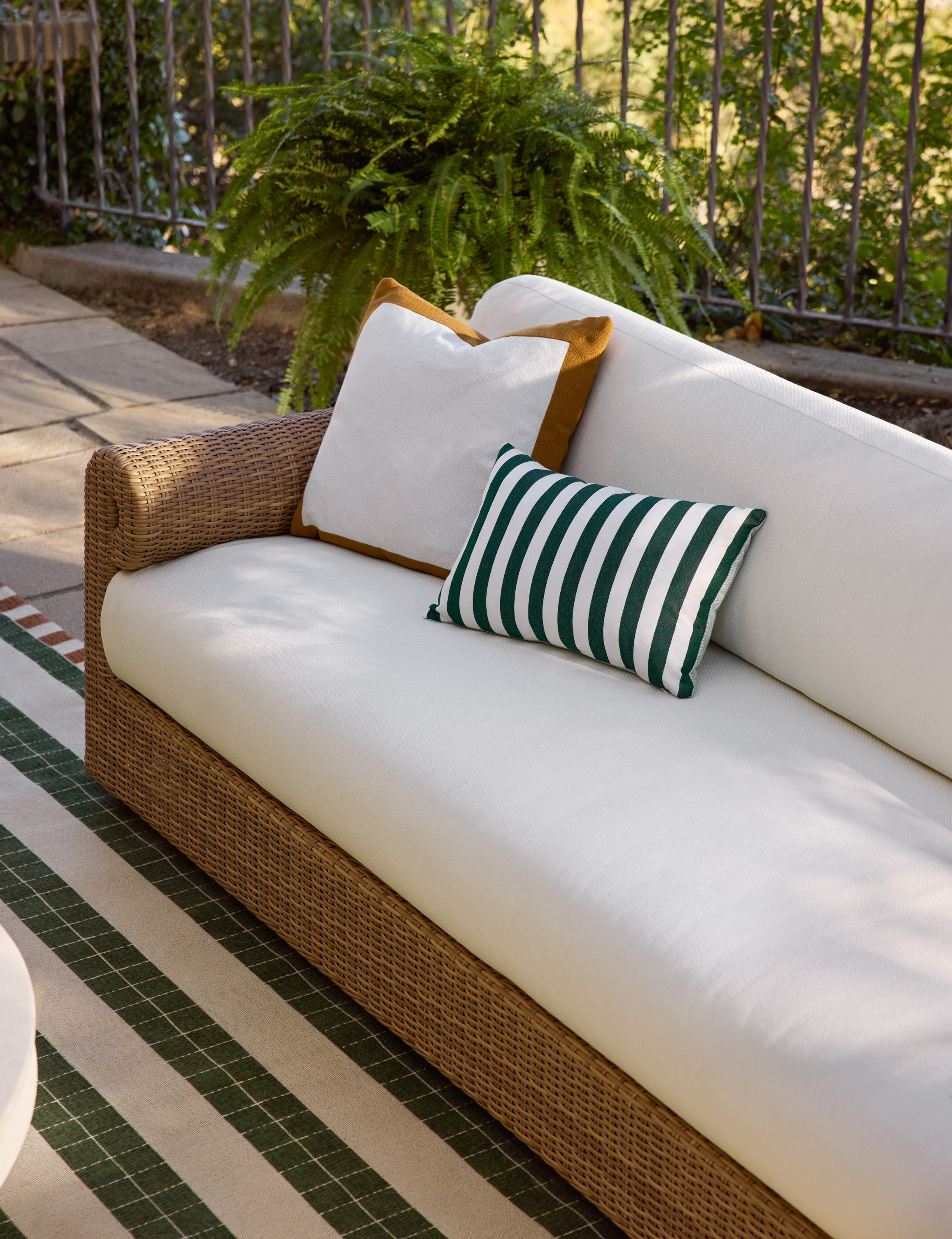 Yvonne Reversible Indoor / Outdoor Pillow by Sunbrella for Lulu and Georgia - view 2