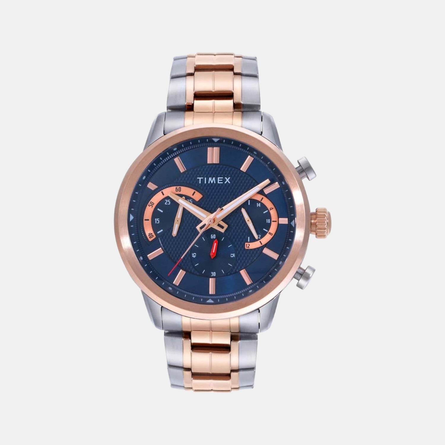 Timex E Class Men Quartz Blue Dial Chronograph Stainless Steel Watch TWEG18604