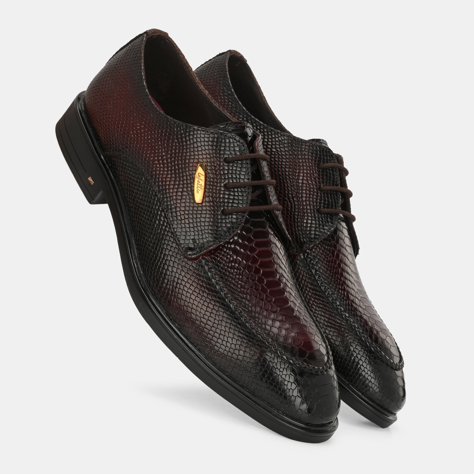 Cherry Textured Lace-Up Shoes by Lafattio - view 2