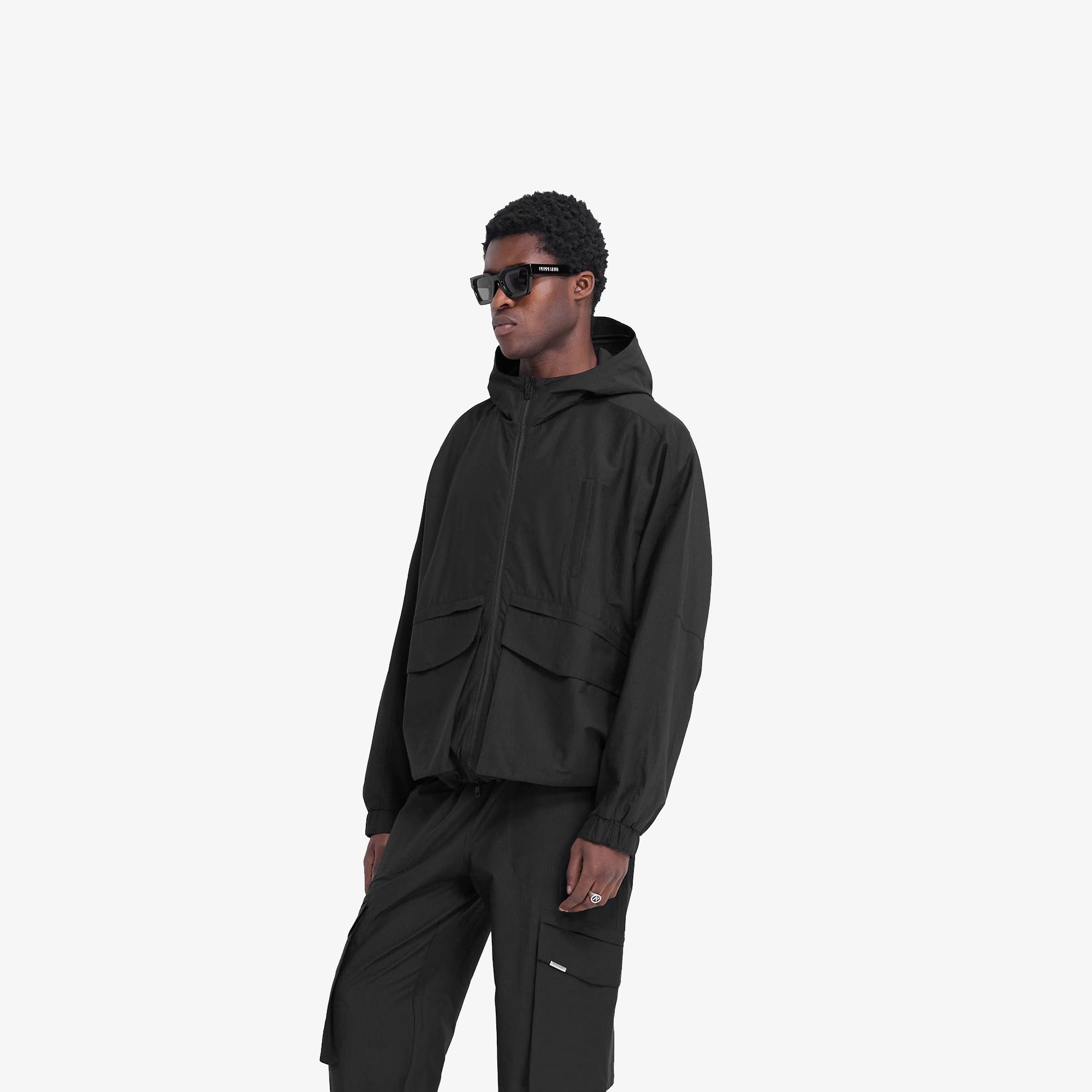 Represent | TECH CARGO JACKET { JET BLACK - view 2