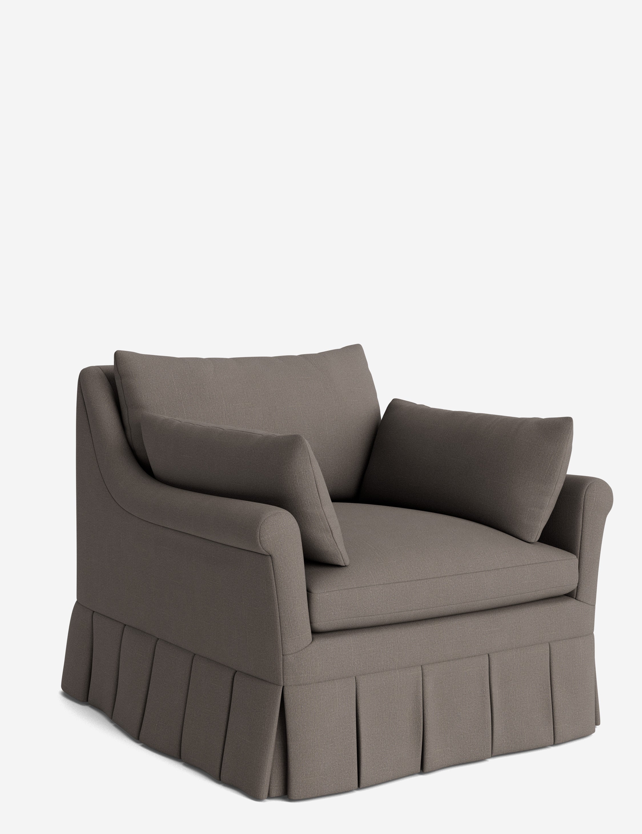 Lulu and Georgia Portola Rolled Arm Luxe Depth Pleated Chair - view 147