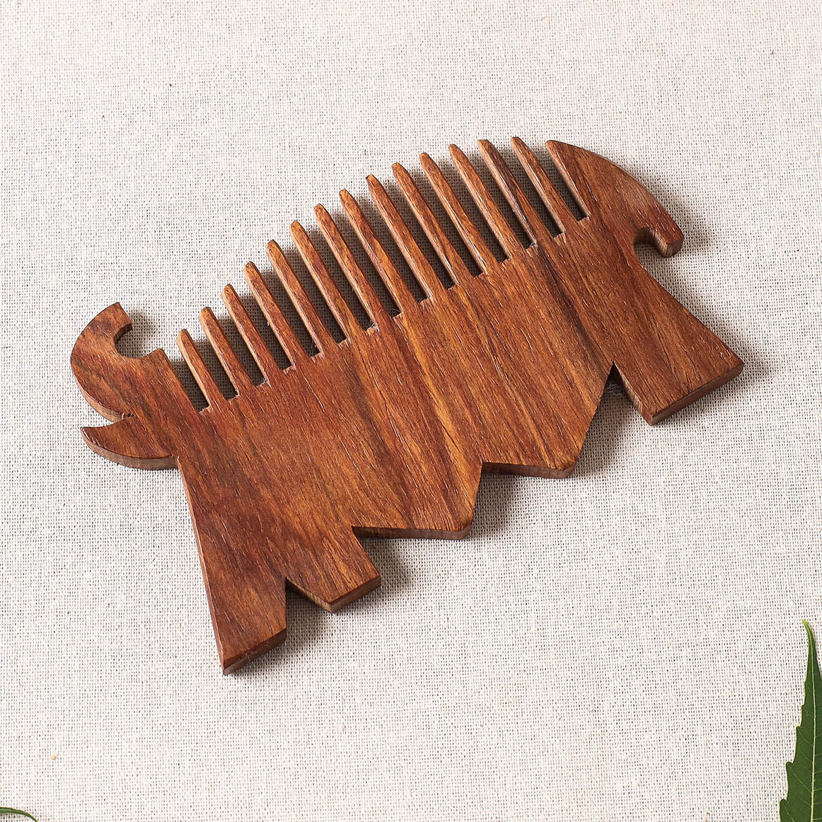 ITOKRI CRAFTS INITIATIVE Bijnor Hand Carved Sheesham Wood Comb (Medium) - view 2