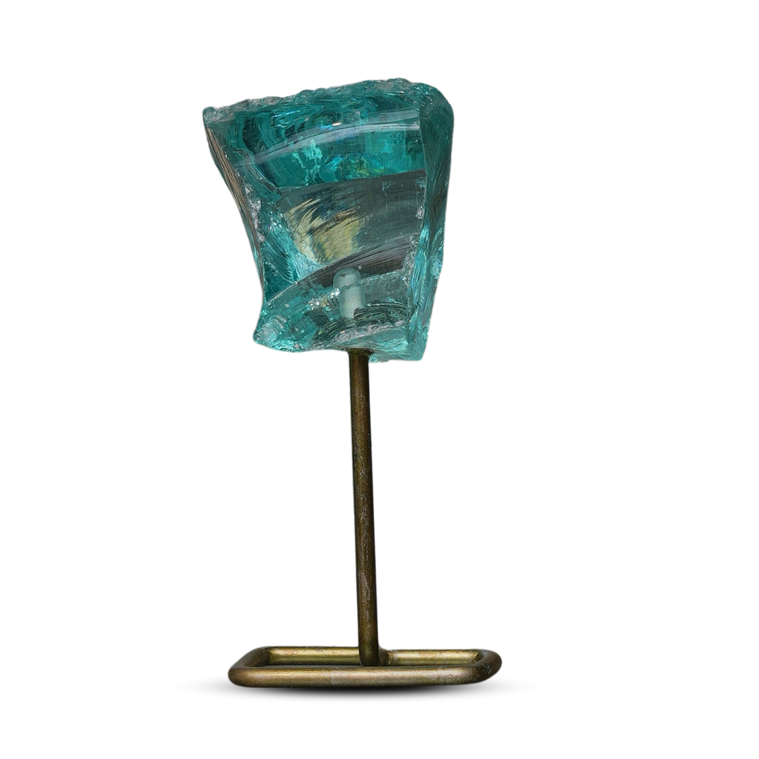 Gemsmantra Aqua Obsidian Raw Stone Stand - view 4