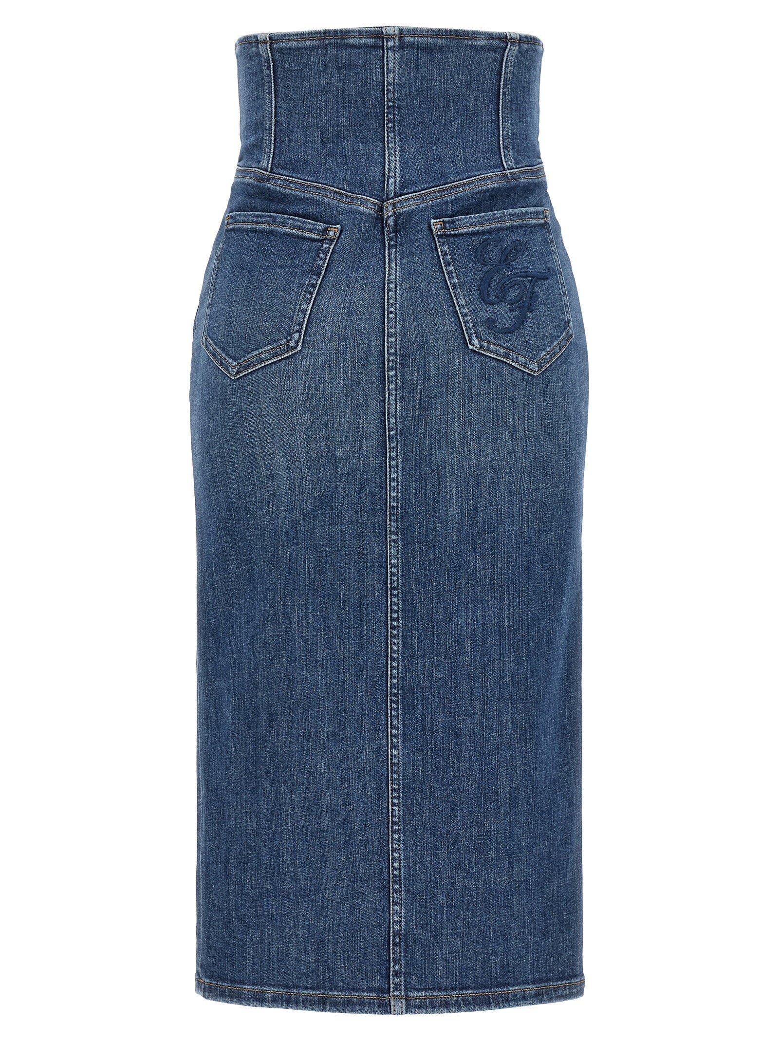 Elisabetta Franchi Denim Skirt – 97% cotton, 3% elastane - view 2