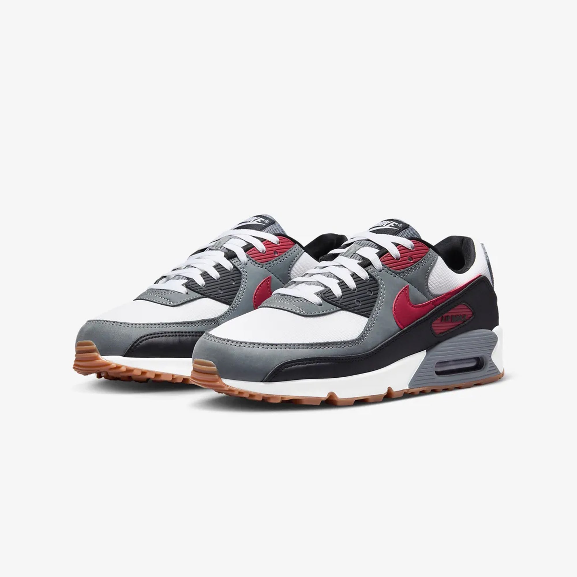Nike | AIR MAX 90 { WHITE/TEAM RED-COOL GREY-BLACK