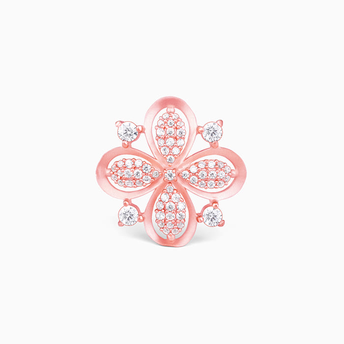 GIVA Jewellery Rose Gold Zircon Primrose Ring