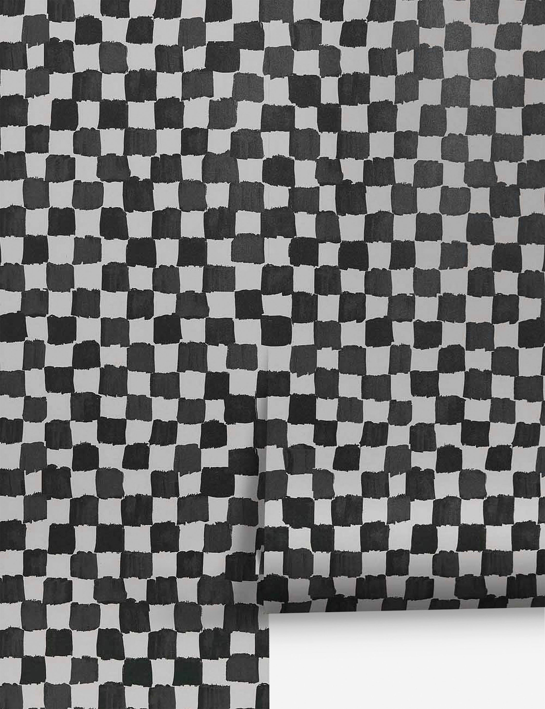 Lulu and Georgia Checkerboard Wallpaper by Sarah Sherman Samuel