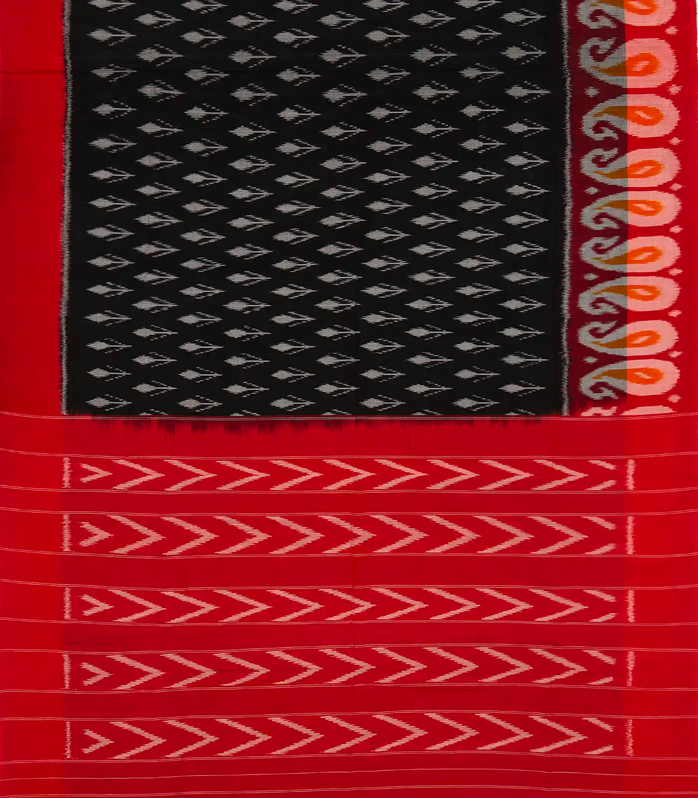 RmKV Black Handloom Orissa Cotton Saree With Tie & Dye Motifs - view 2