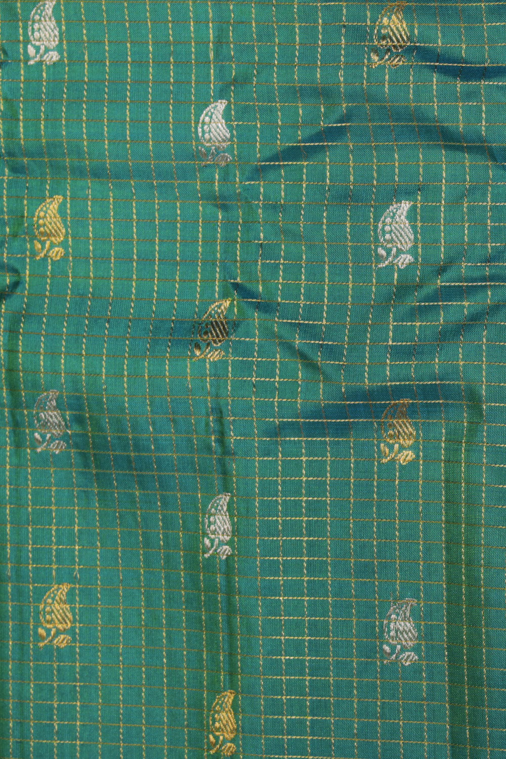 Kalanjali Gadwal Sea Green Saree – Women's - view 2