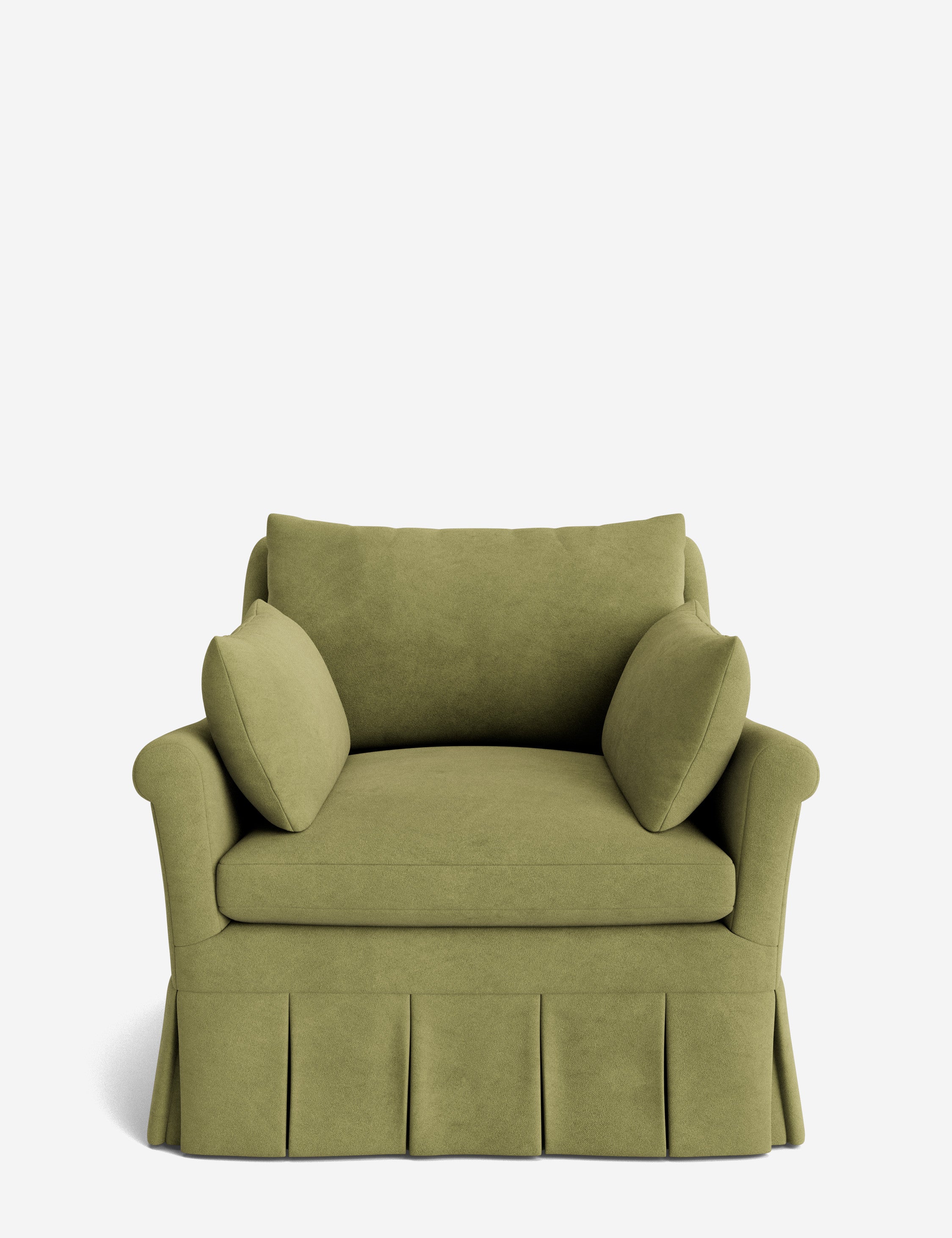 Lulu and Georgia Portola Rolled Arm Luxe Depth Pleated Chair - view 11