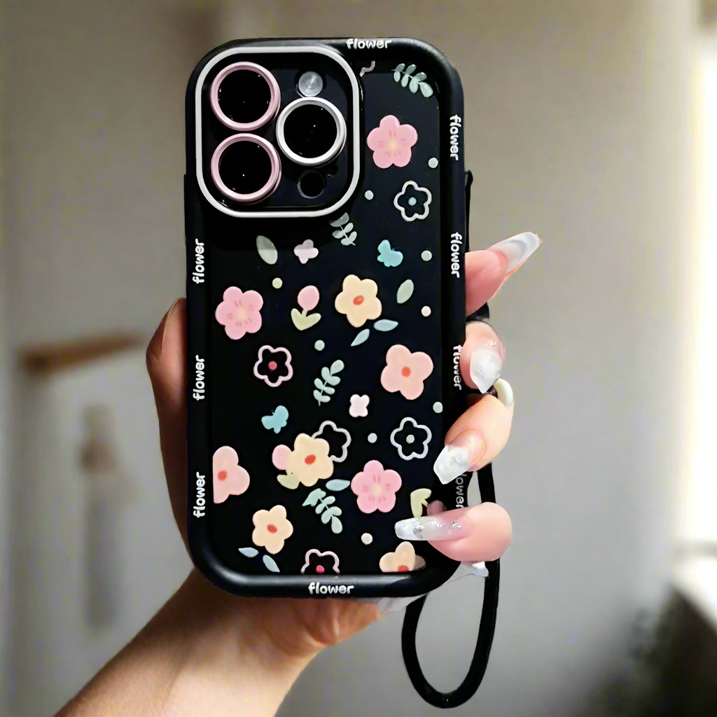 Peeperly Cozy Floral Flower Case With Lanyard - view 3