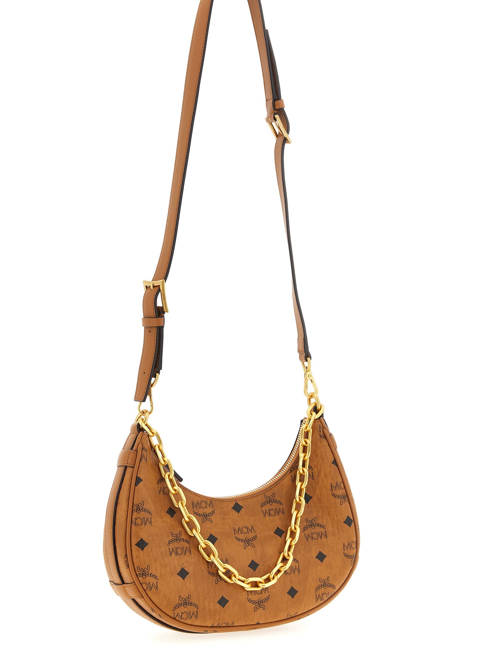 Mcm Aren Crescent Hobo Shoulder Bag - view 3