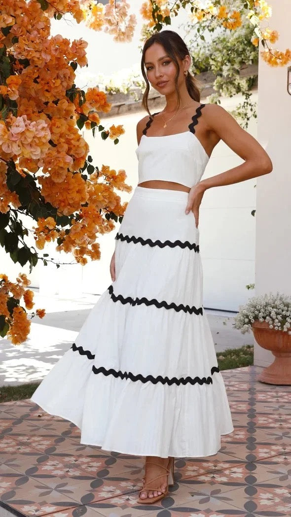 Alamode By Akanksha Leh Summer Set of Top with Skirt - view 2