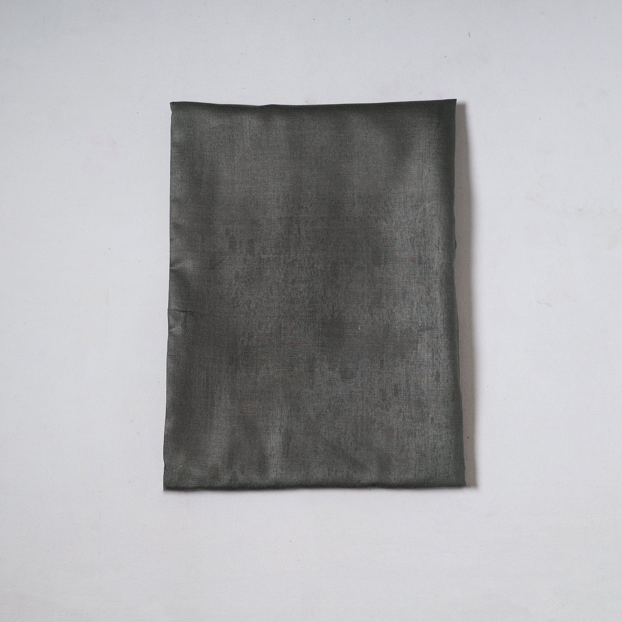 ITOKRI CRAFTS INITIATIVE Black - Vidarbha Tussar Silk Cotton Handloom Precut Fabric (1.1 meter) 50