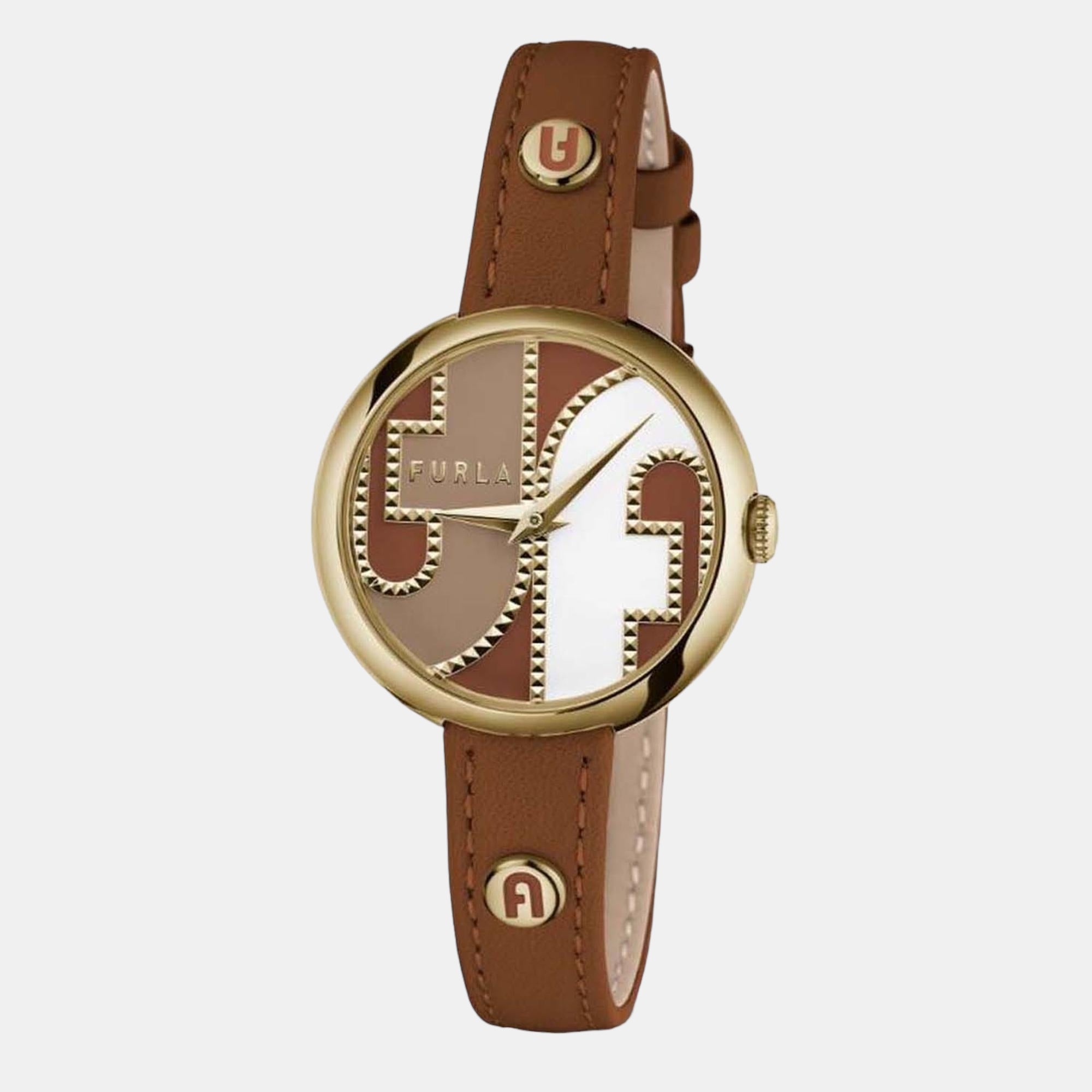 Furla Heritage Women Quartz Gold Dial Analog Leather Watch WW00005014L2 - view 4