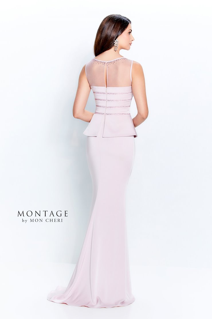 Montage 120903 Long Peplum Ruffle Formal Dress - view 2