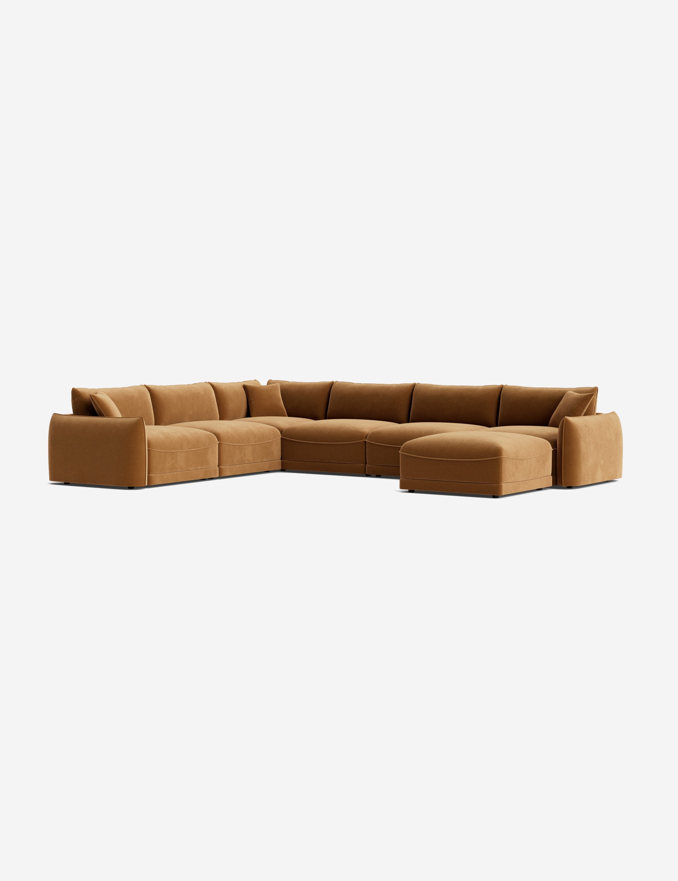 Lulu and Georgia Balmer Modular Corner Sectional Sofa With Ottoman - view 27