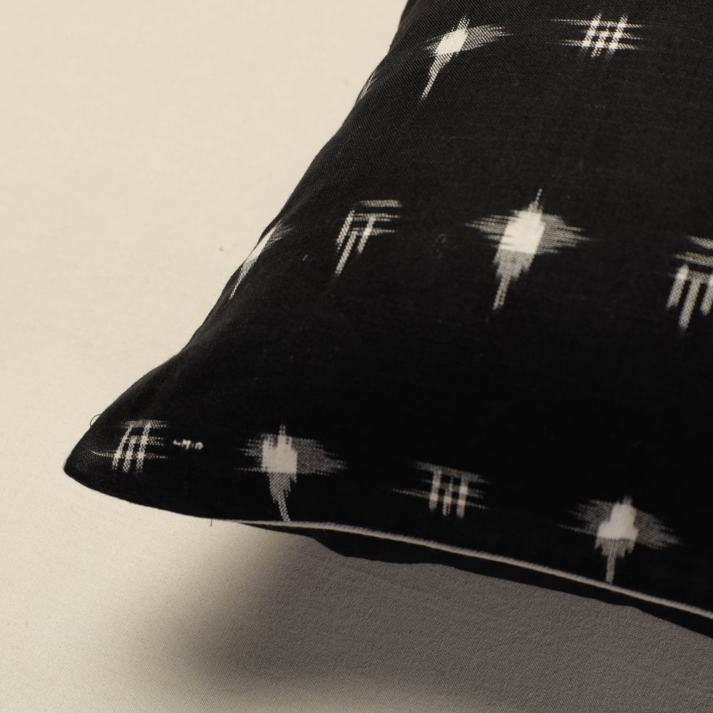 SOUTH KARGHA Black - Pochampally Ikat Cotton Cushion Cover (16 x 16 in) - view 2