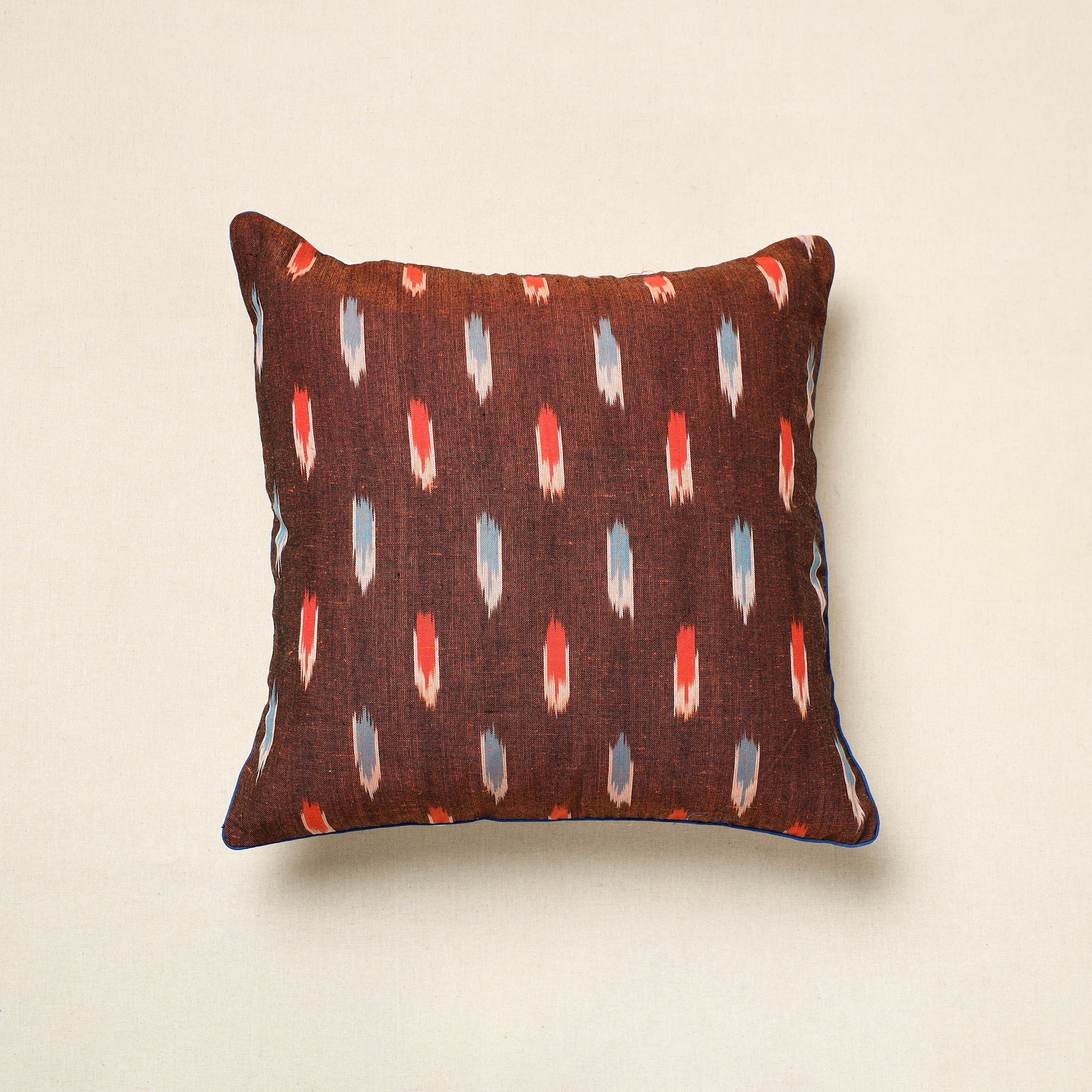 SOUTH KARGHA Brown - Pochampally Ikat Cotton Cushion Cover (16 x 16 in) 21