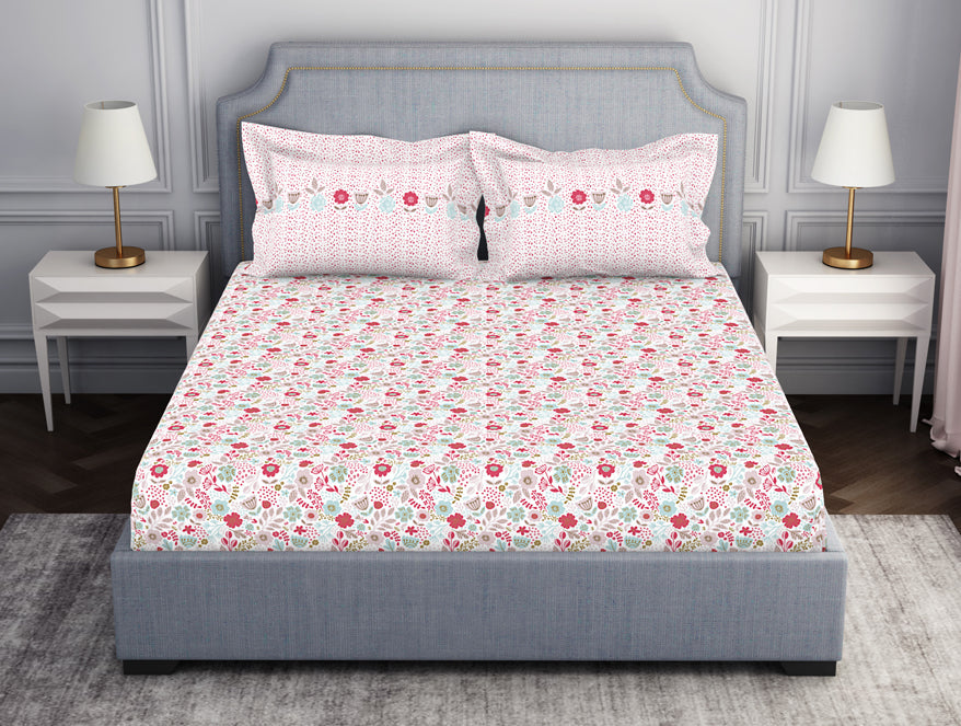 Spaces India Youthopia Floral 100% Cotton Double Bedsheet - Essentials by Spaces - view 7