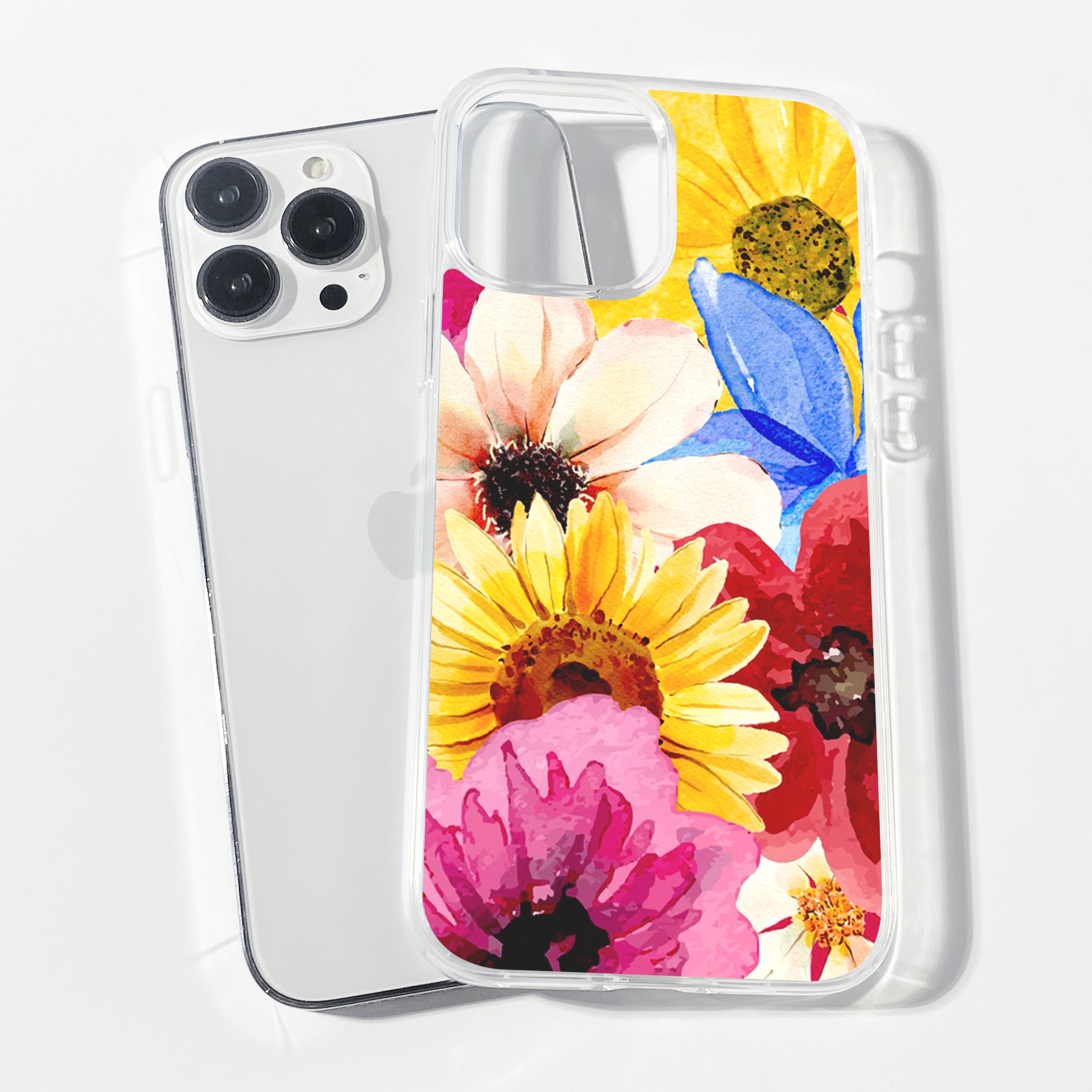 Casebasket Dreamy Floral Clear Silicone Phone Cover
