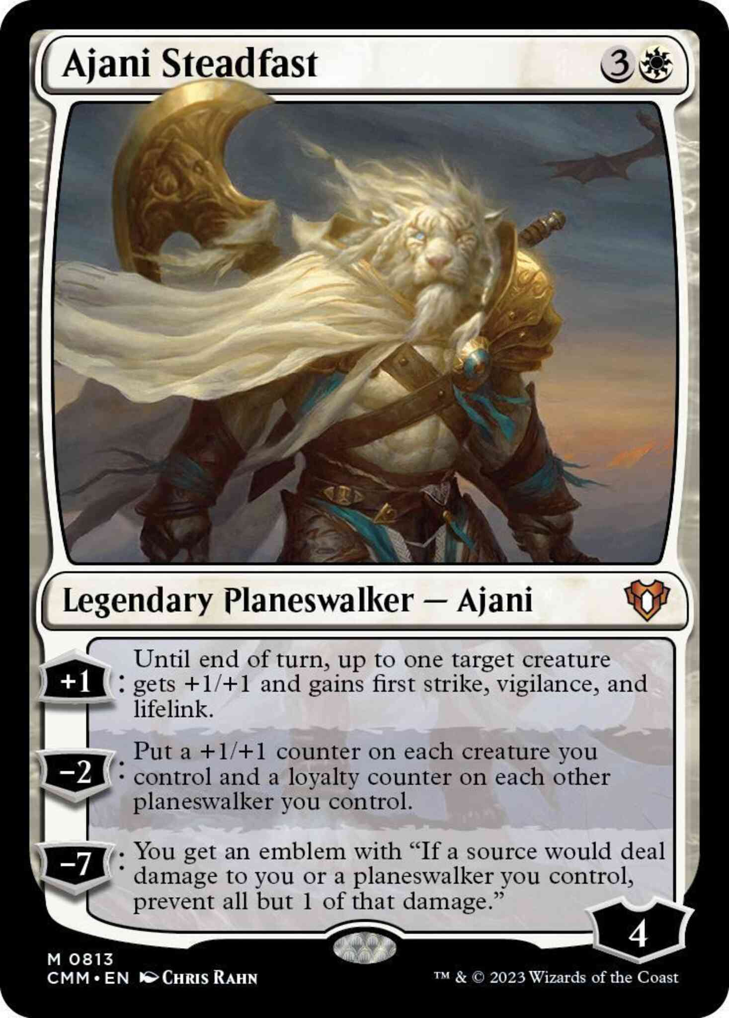 Ajani steadfast 813 – Magic Ajani Steadfast [813] [Commander Masters] [Non-Foil]