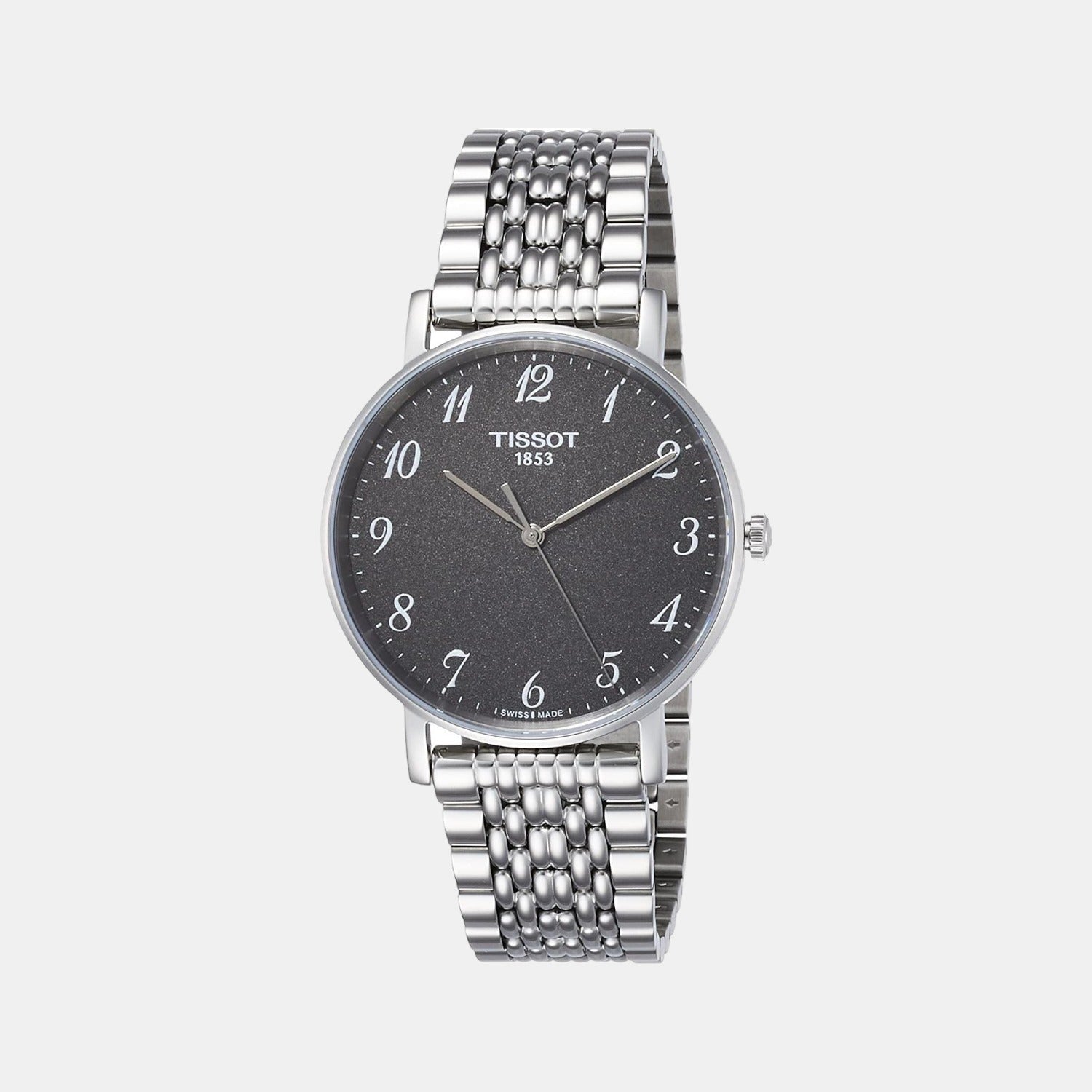 Tissot Everytime Unisex Quartz Black Dial Analog Stainless Steel Watch T1094101107200