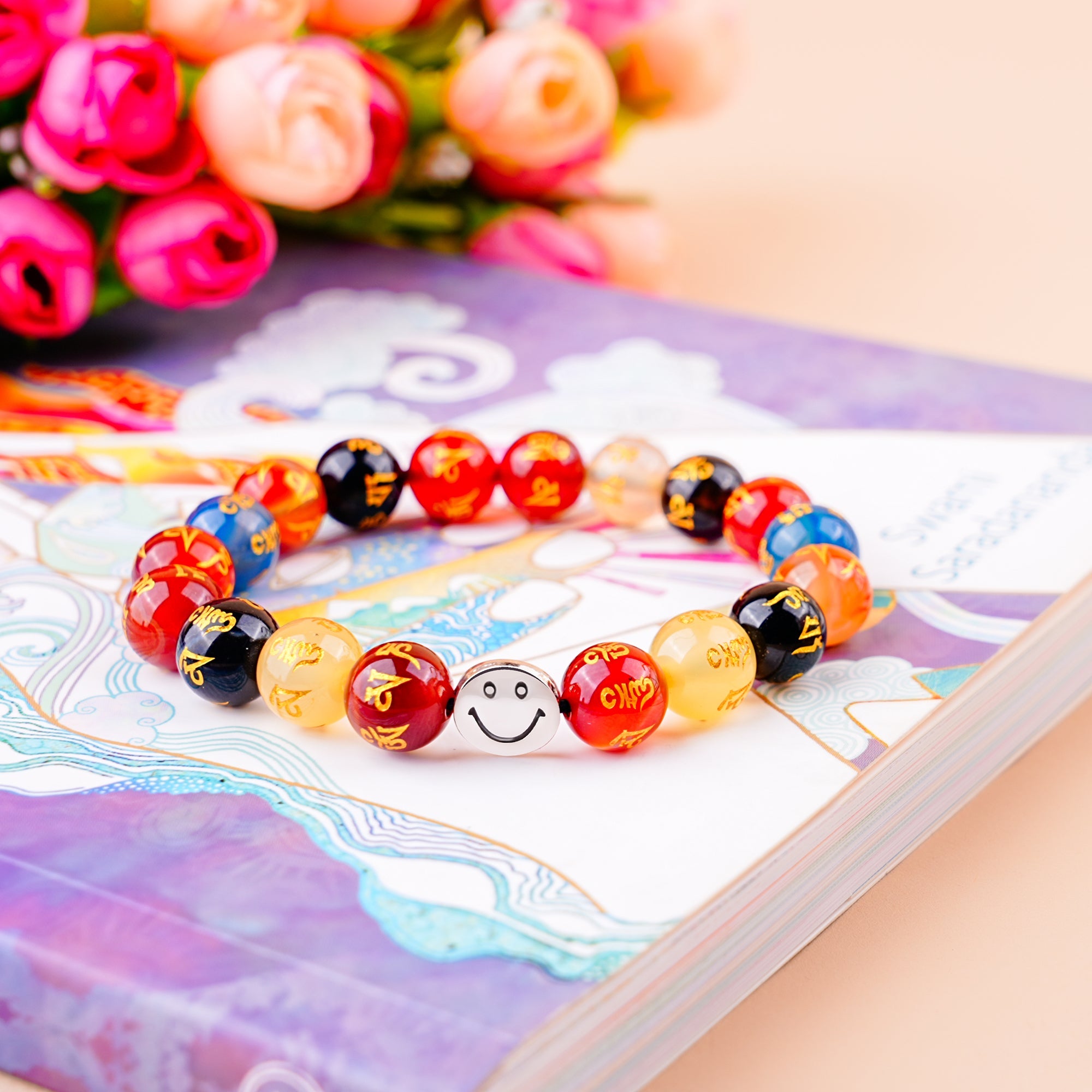 Gemsmantra Smile Bracelet - Multi Om Mani