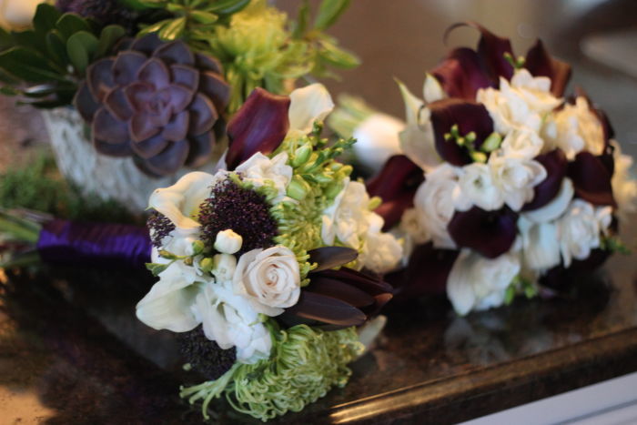 Fresh green purple – fiftyflowers.com Fresh Green & Purple Organic Wedding