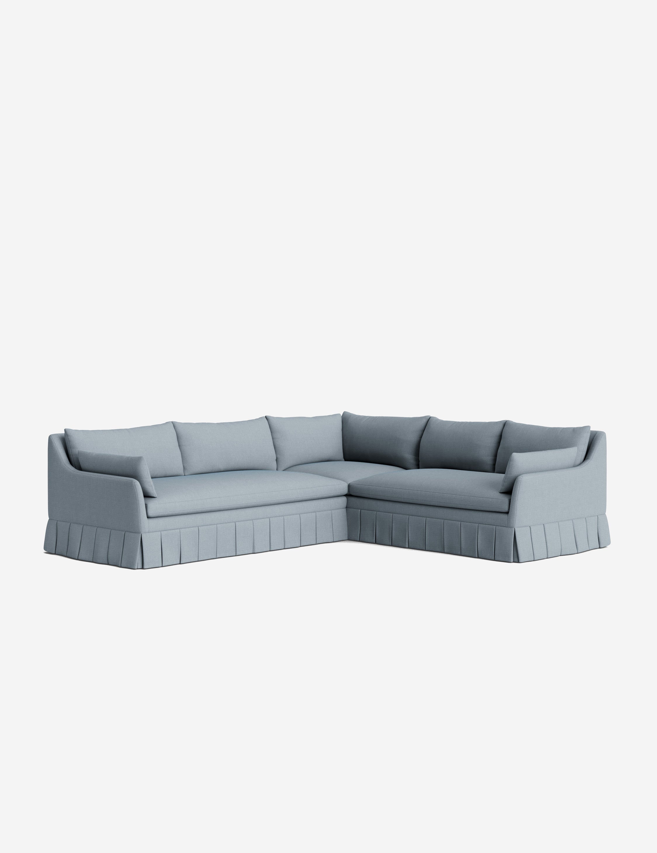 Lulu and Georgia Portola Luxe Depth Pleated Corner Sectional Sofa - view 36