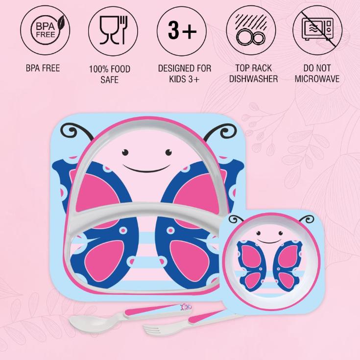 Cello Kids Butterfly Meal Set – Sky Blue - view 3