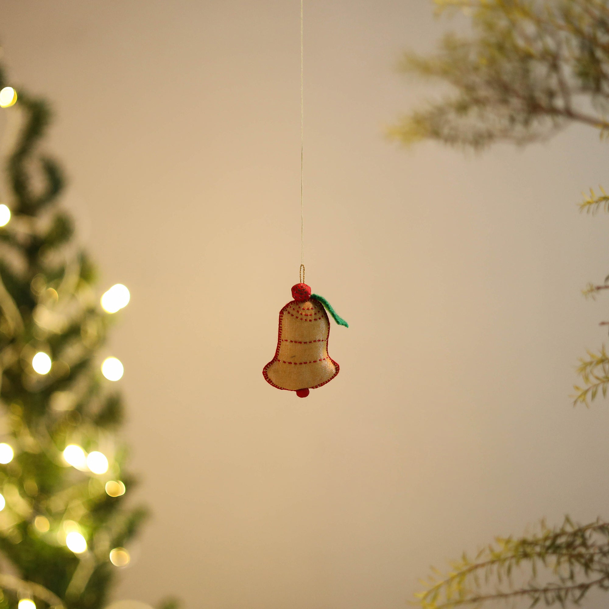 ITOKRI CRAFTS INITIATIVE Bell - Handmade Threadwork Stuffed Christmas Ornament 23