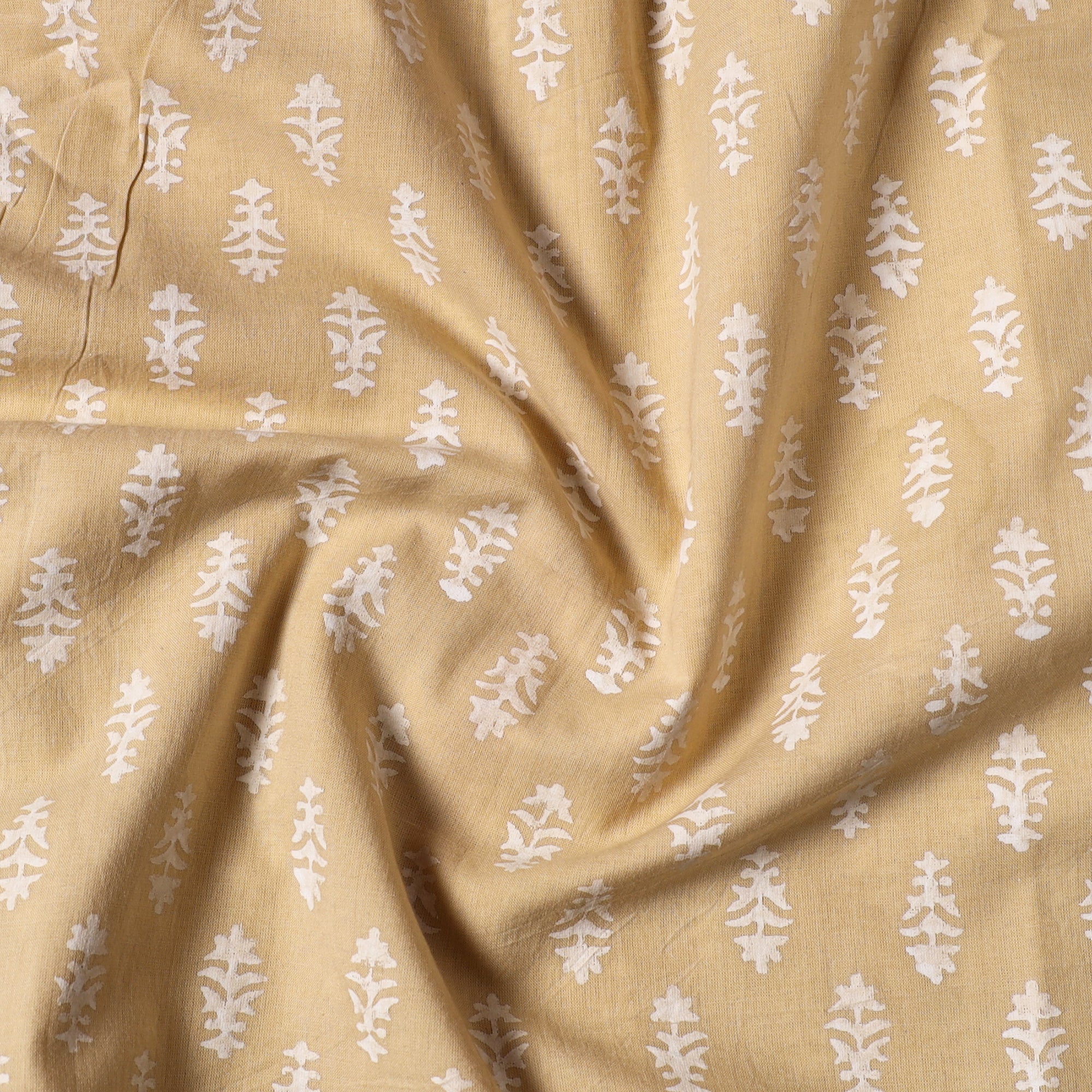 KUSUMLATA Beige - Sanganeri Block Printed Cotton Precut Fabric (1.8 meter) 57 - view 2