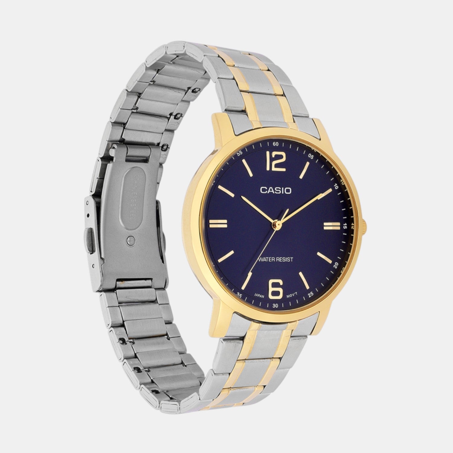 Casio Enticer Men Quartz Blue Dial Analog Stainless Steel Watch A2436 - view 3