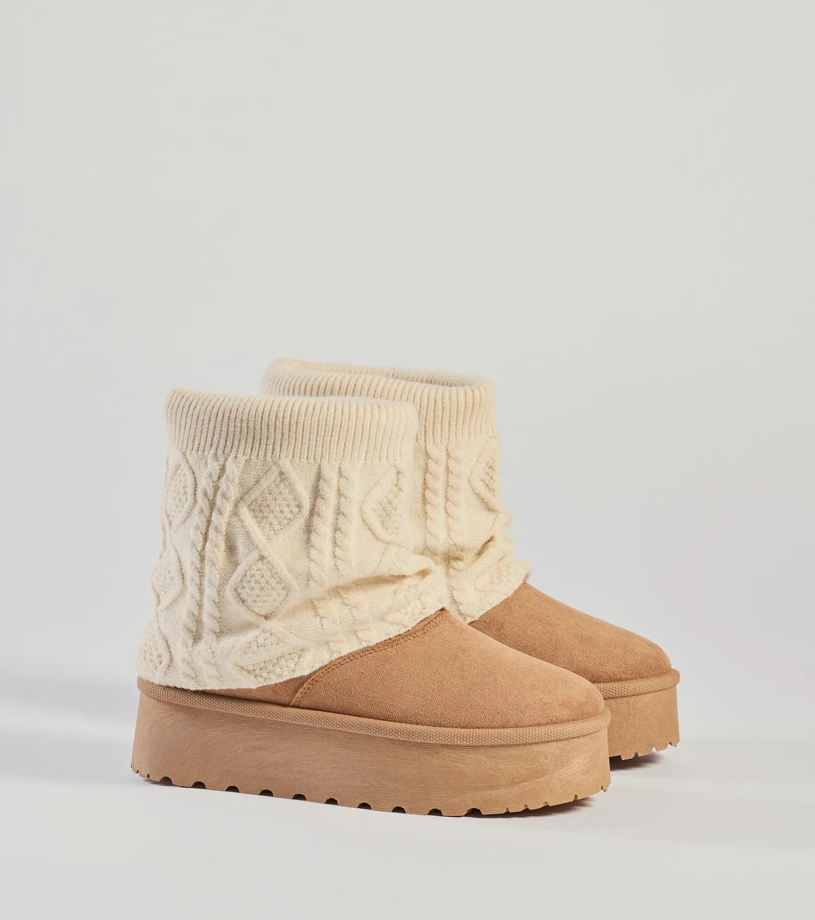 Windsor Cozy Vibes Cable Knit Platform Slippers - view 5