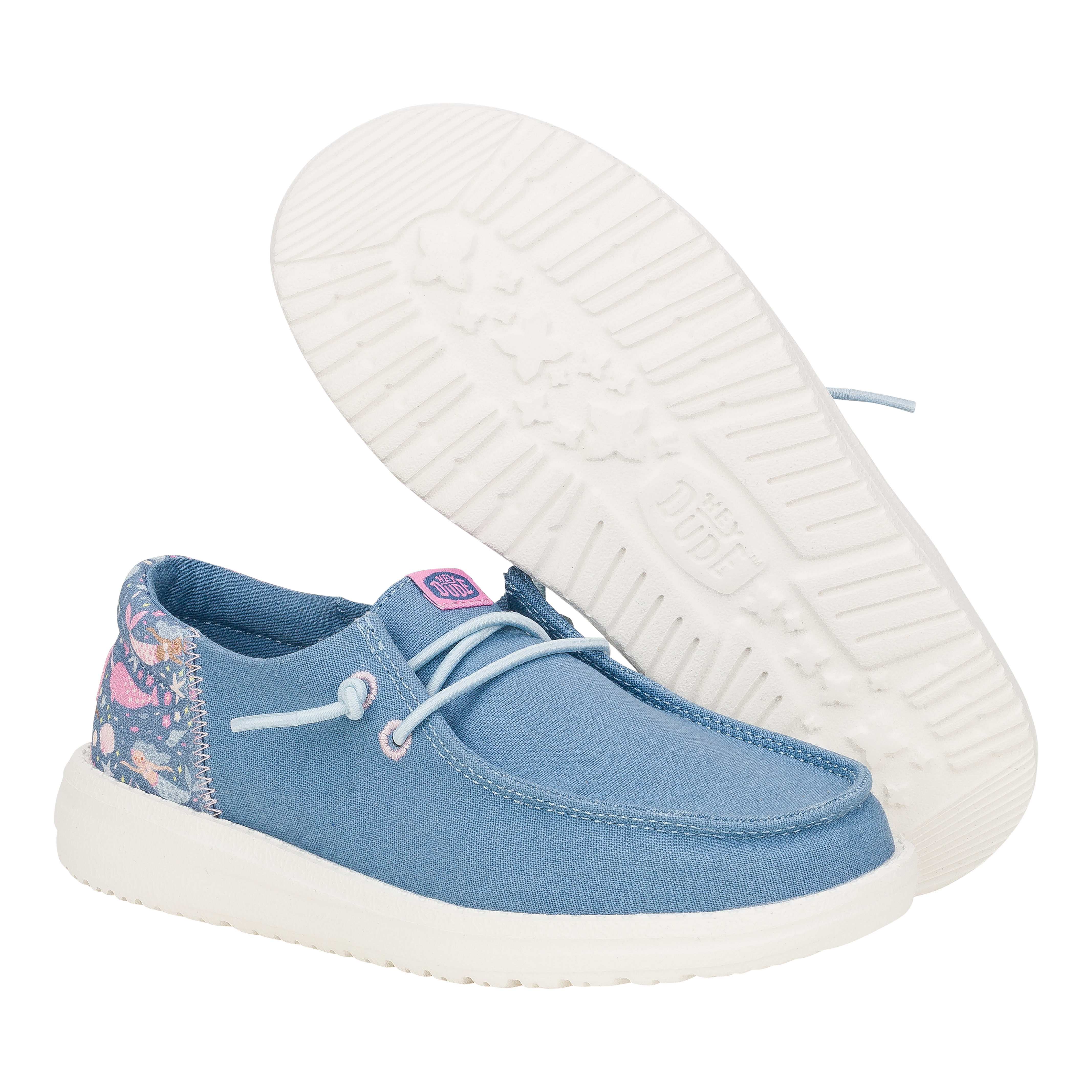 HEYDUDE shoes Wendy Funk Youth Sea Creatures - Chambray Blue/Multi - view 3